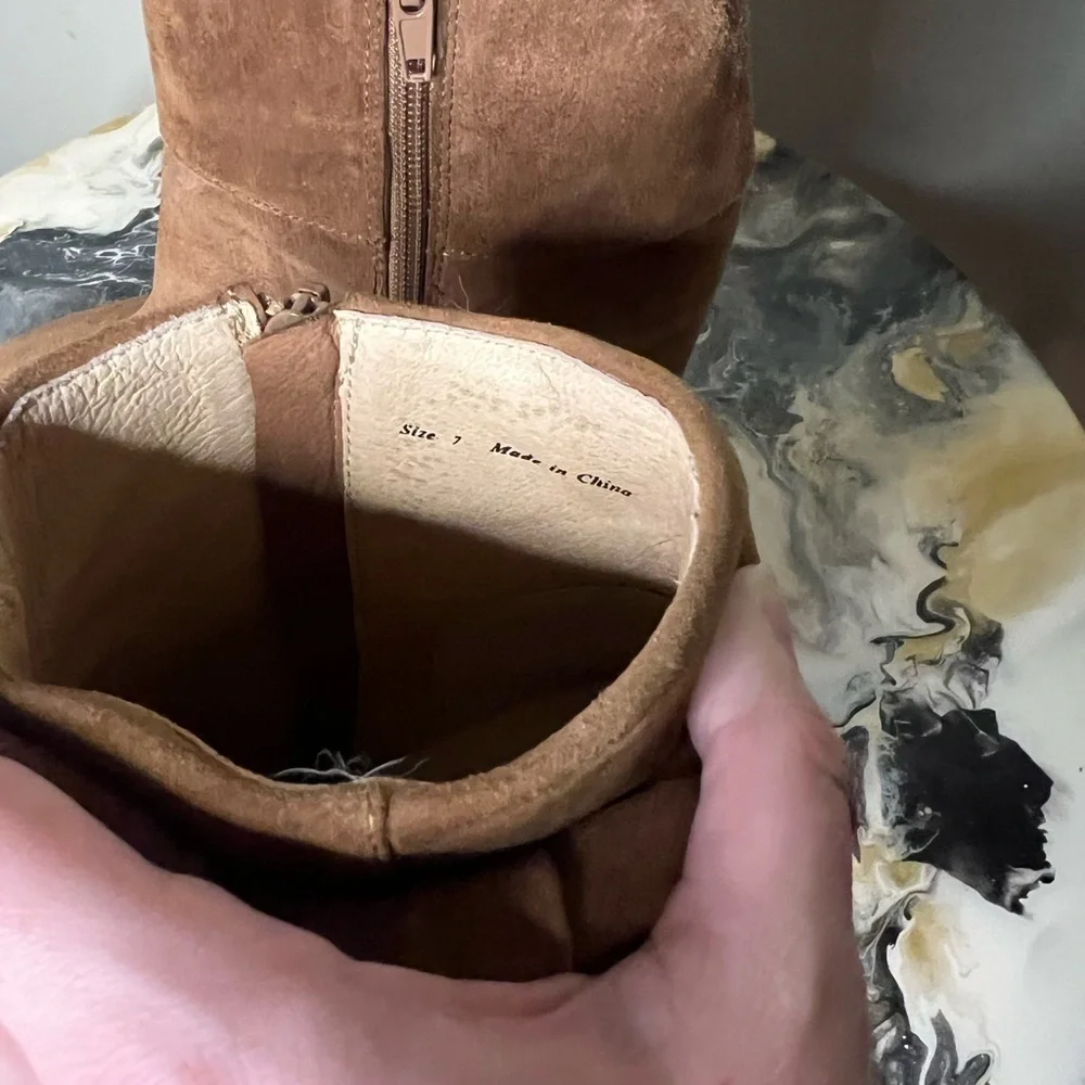 Kate Spade New York Brown Suede Ankle Booties with Bow